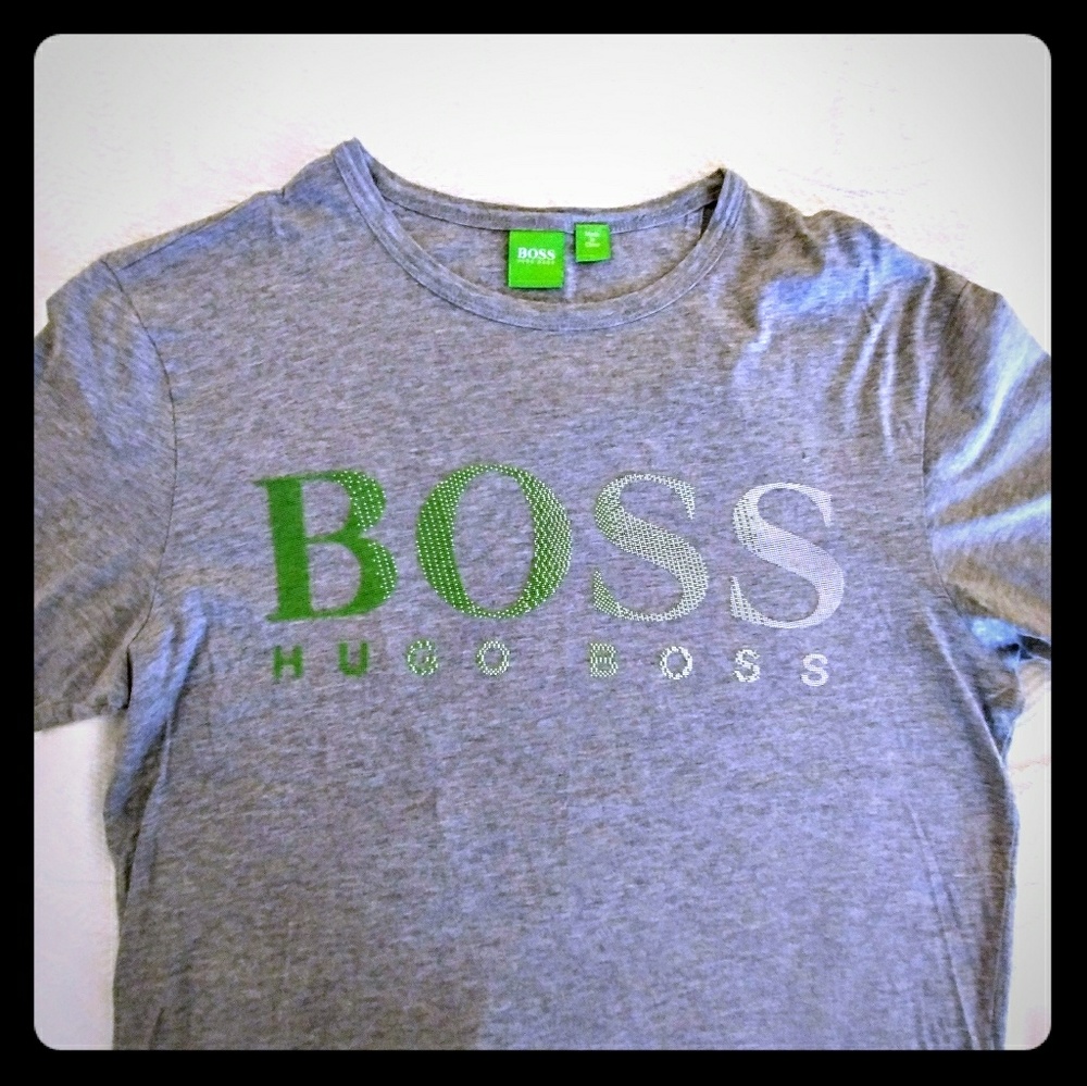 Mens BOSS by Hugo Boss Logo Tee. Super Soft Cotton